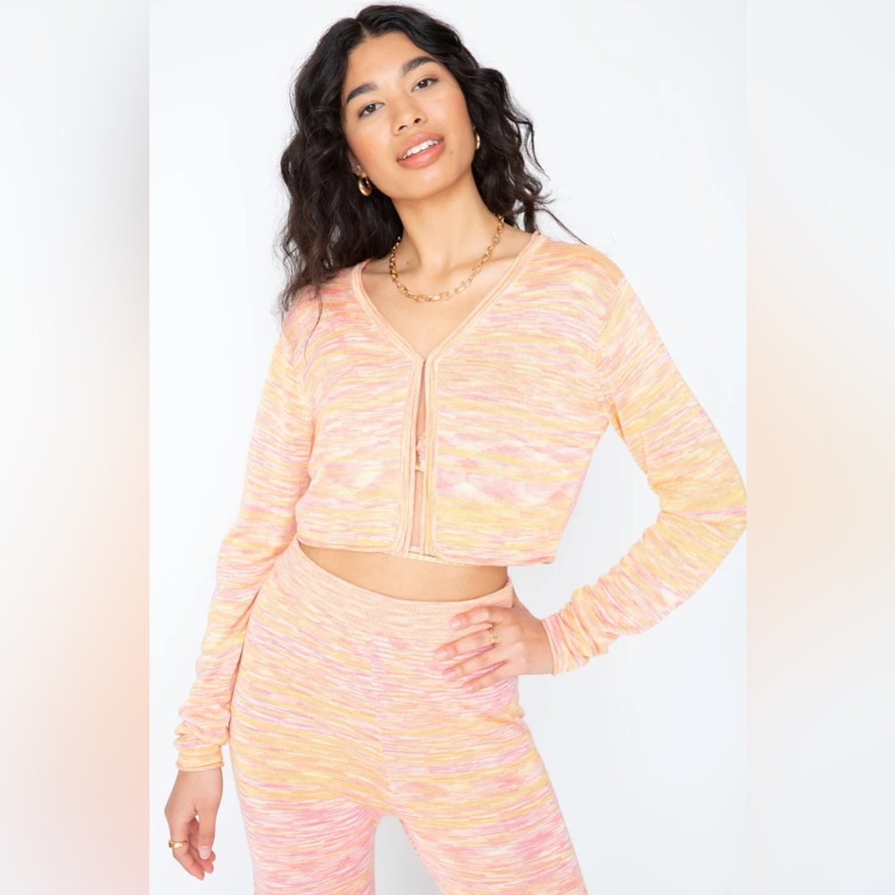❌CLEARANCE❌Revolve/Callahan Knitwear Cara Cropped Cardigan in Mango | NEW/NWT!!